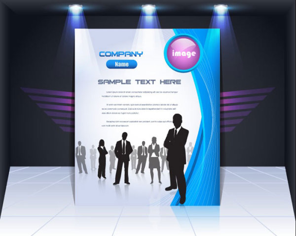 Display board cover background vector 01