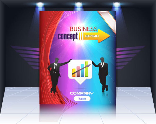 Display board cover background vector 02