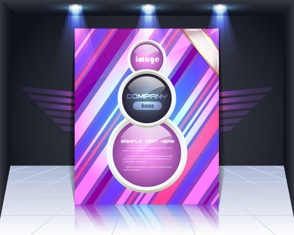 Display board cover background vector 05