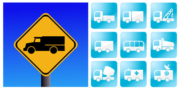 Simple vehicle Icon vector