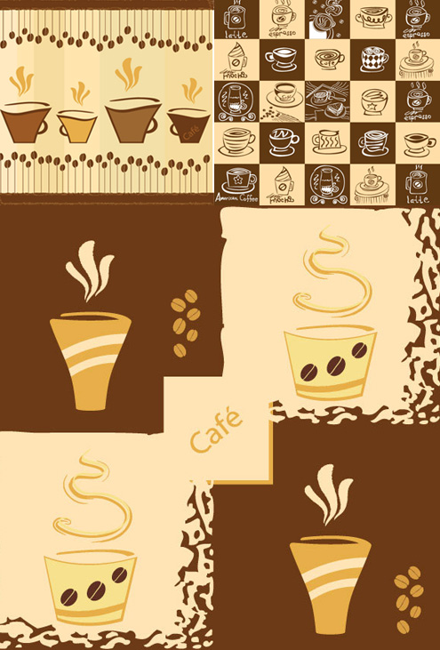 Cute coffee style Vector graphic