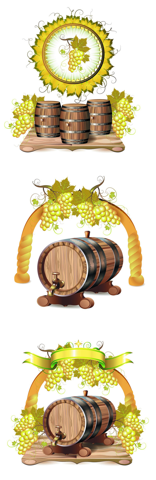 Cask wine 01 Vector Graphic