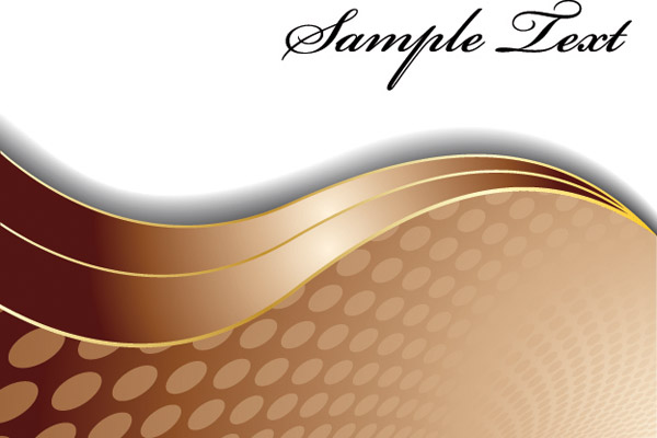 Brown wavy background vector set