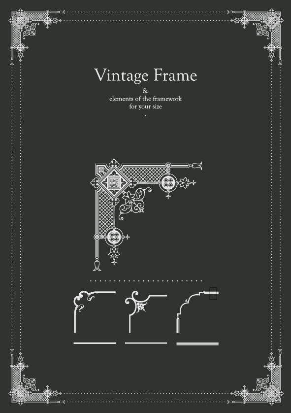 vintage frames frame elements element decor 