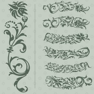 Flower Ornaments Photoshop Brushes