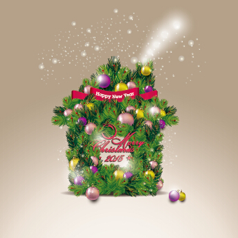 2015 christmas with new year banner vector background
