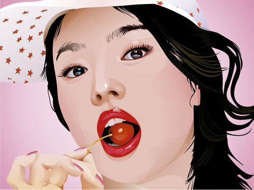Woman design elements 03 Vector
