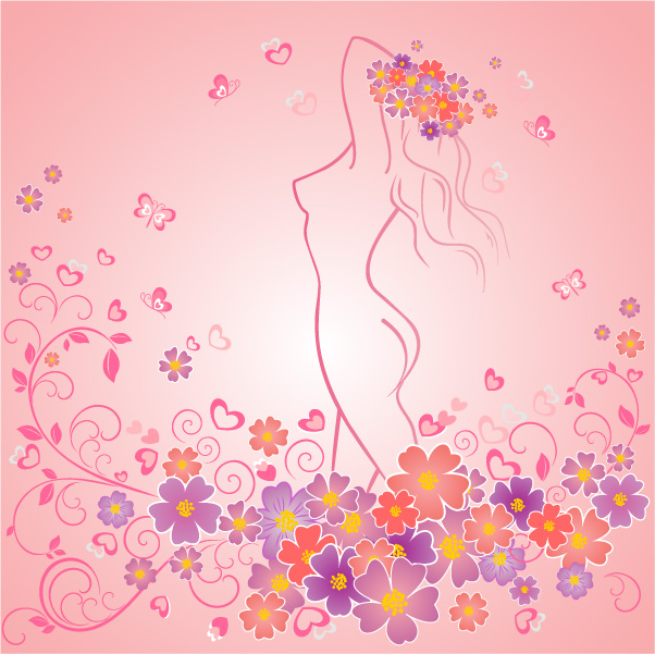 Lines woman Vector