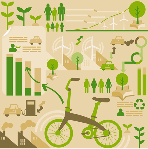 Environmental Protection infographics vector 02