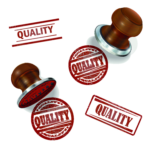Seal with stamp elements vector 01