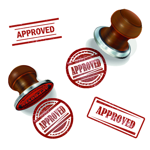Seal with stamp elements vector 03