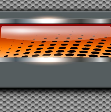 Bright chrome metal background vector graphics 02