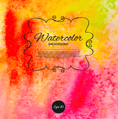 Bright watercolor background graphics vector 01