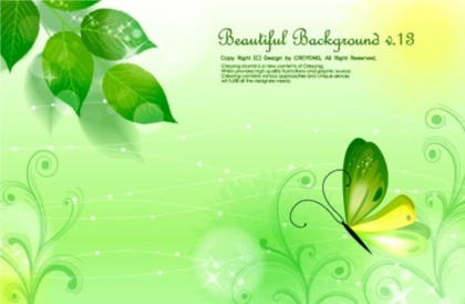 leaves dream butterfly bright background 