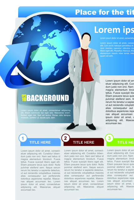 Set of Business flyer cover template vector 02
