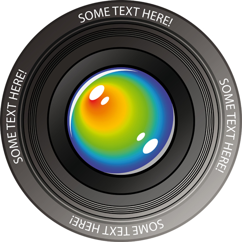 Different Camera lens mix vector set 01