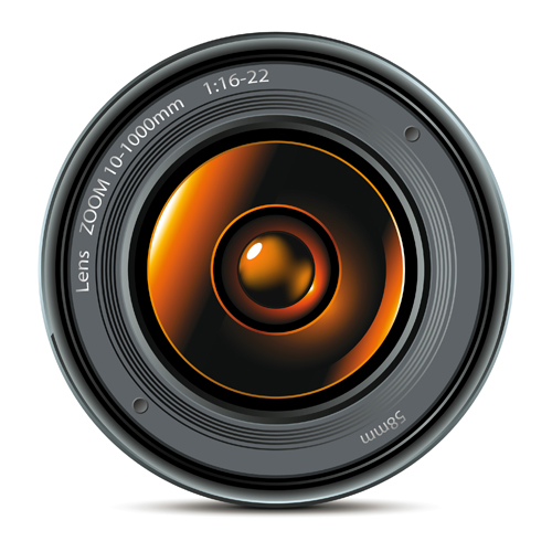 Different Camera lens mix vector set 03