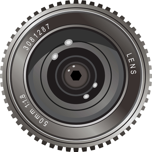 Different Camera lens mix vector set 04