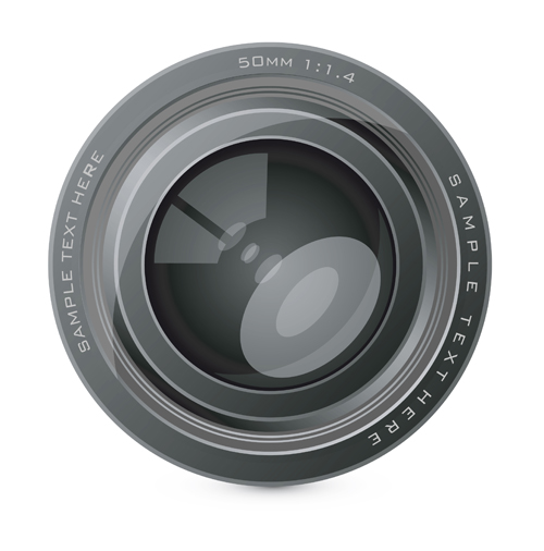 Different Camera lens mix vector set 05