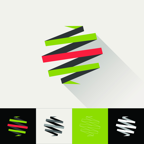 Circular company logos abstract vector 04