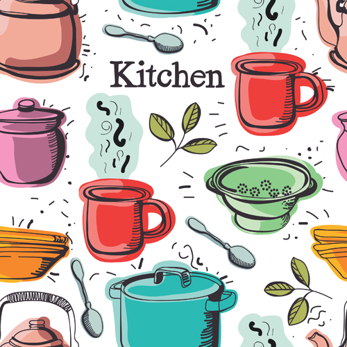Coffee Object design elements vector material 05