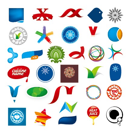 logos logo colored Abstract vector abstract 