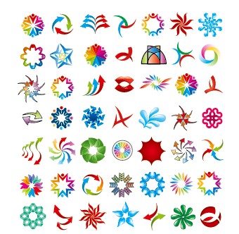 logos logo colored color Abstract vector abstract 