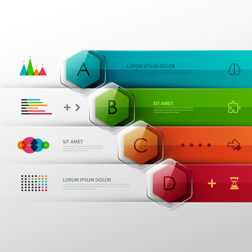 infographics elements colored 
