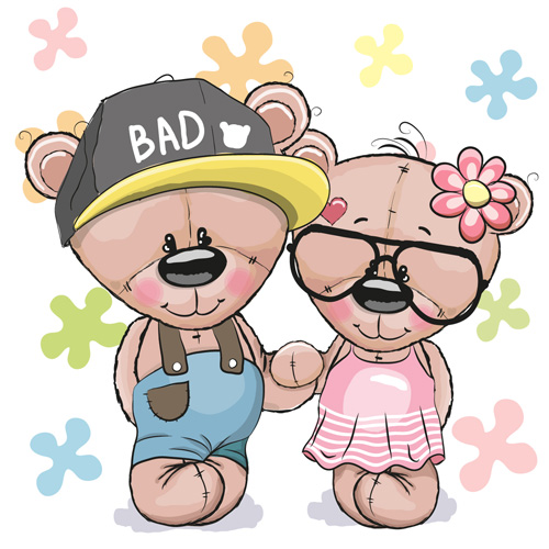 Design cute baby cards vectors set 01