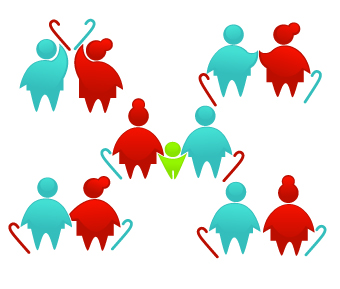 Shiny family logos design vector 03