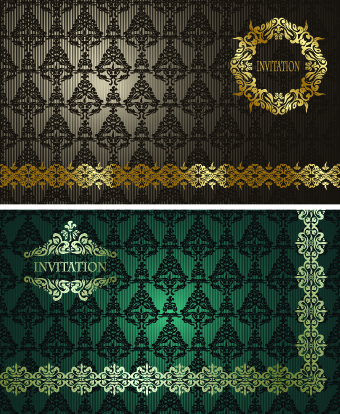 Floral frame Invitation cards vector