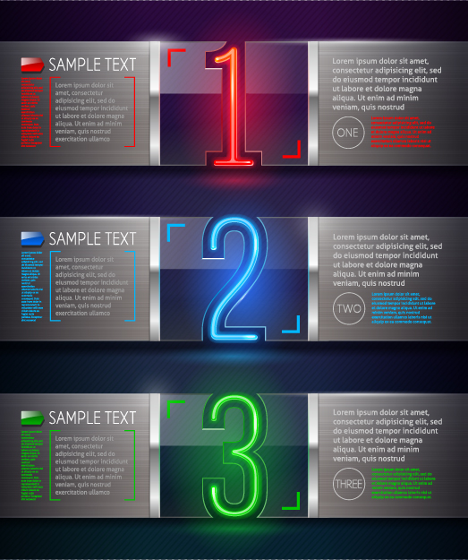 Glass with metal numbers banner vector
