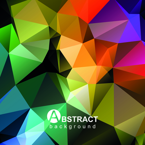 Gloss geometric polygonal vector background art 01