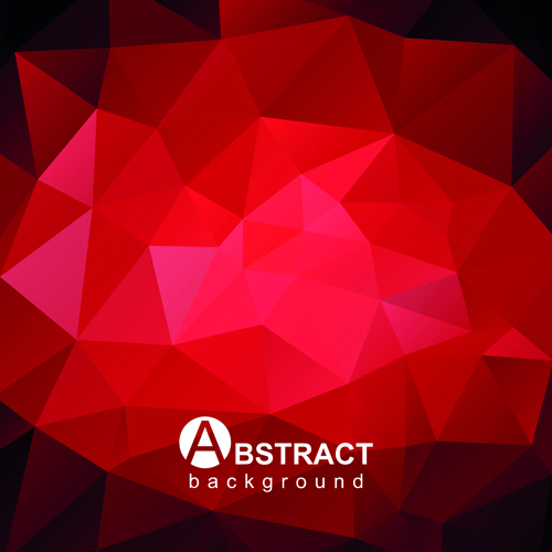 Gloss geometric polygonal vector background art 04