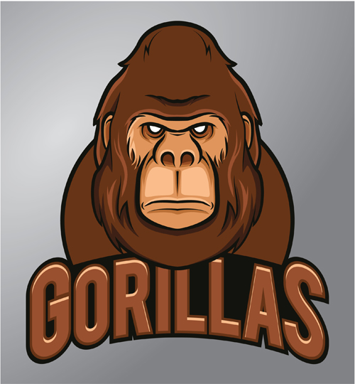 Gorilla logo design vector material 02