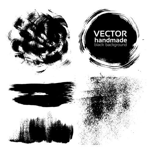 Handmade black ink background 02