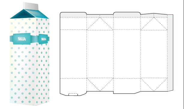 Box packaging template vector 04