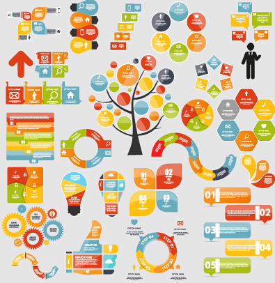 Infographic elements material vector set 06