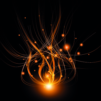 Dynamic light lines background vector set 01