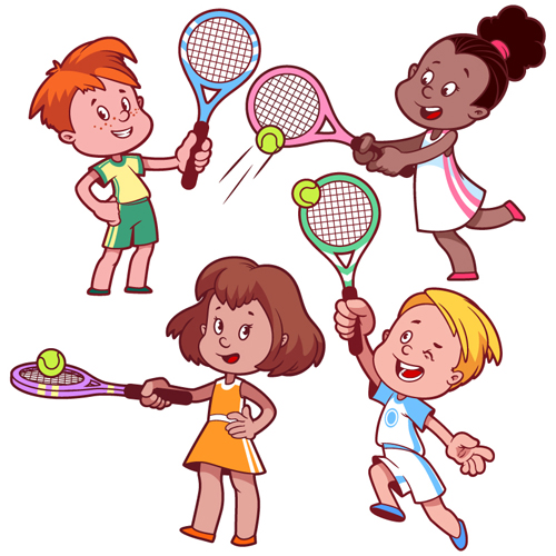 Lovely kids children cartoon graphics vector set 03