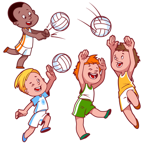 Lovely kids children cartoon graphics vector set 04
