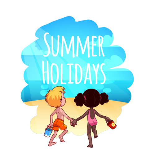 Lovely kids children cartoon graphics vector set 13