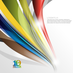 Modern background wavy vector 01