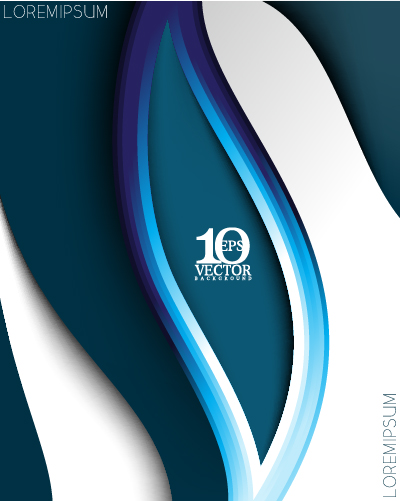 Modern background wavy vector 03