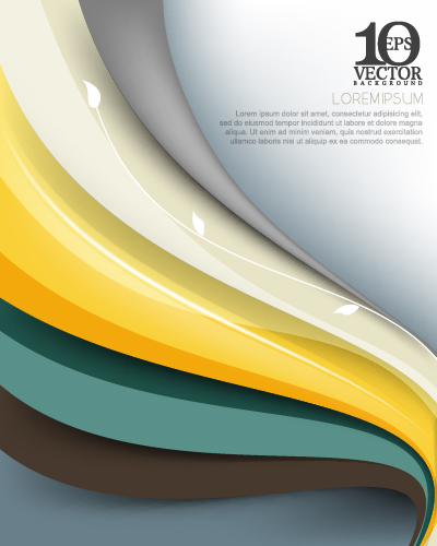 Modern background wavy vector 05