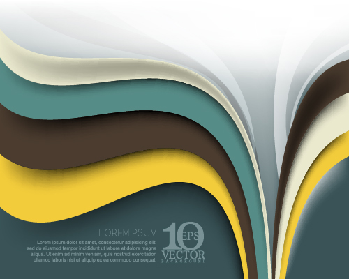 Modern background wavy vector 06