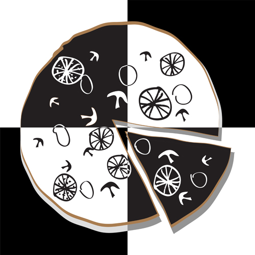 Vintage Pizza design vector 03