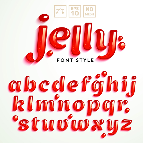jelly design alphabet 