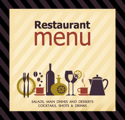 Delicate Restaurant menu cover design vector 01