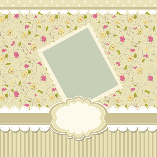 Baby frame backgrounds vector 01